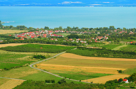 Little village at Lake Balaton, Hungaryの写真素材