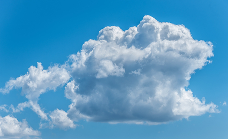 Blue sky with beautiful cloud. Closeup photo