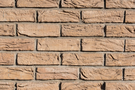 Textured brick wall for a backgroundの写真素材