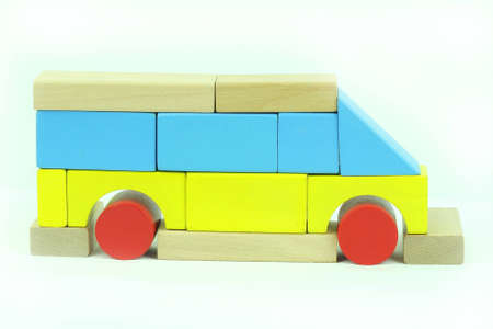 Toy blocks busの写真素材