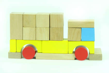 Toy blocks truckの写真素材
