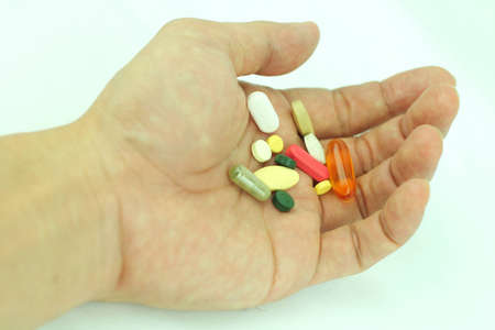 Medicine in handの写真素材