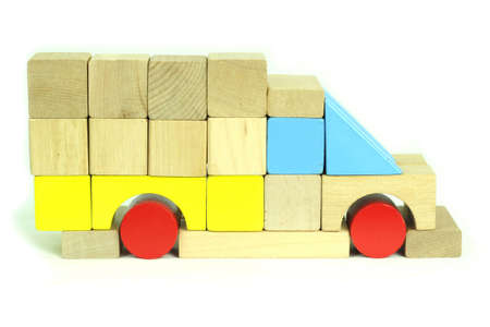 Toy blocks truckの写真素材