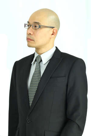 Oriental businessman with glassesの写真素材