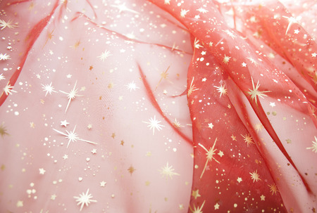 Red organza decorationの写真素材