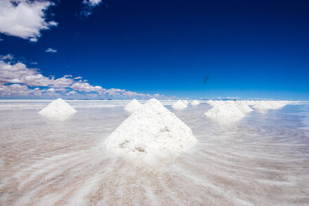 Salar de Uyuni, Salt Flats, Boliviaの写真素材