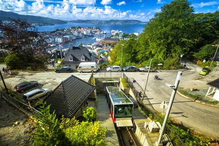 Floyen Railway, Bergen, Norwayの写真素材