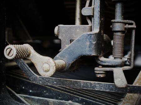 Vintage detail of an old typewriterの写真素材