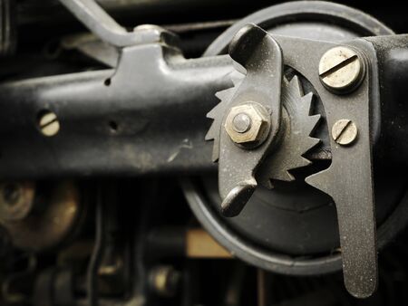 Vintage detail of an old typewriter