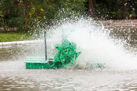 Motion of water turbine.