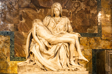 Pieta sculpture at Saint Peter's Basilica in Vatican.のeditorial素材