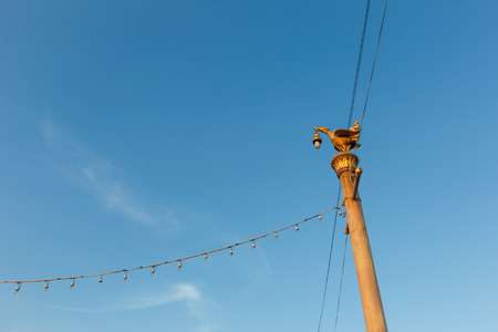 Light pole with blue sky in Bangkok,Thailand.の写真素材