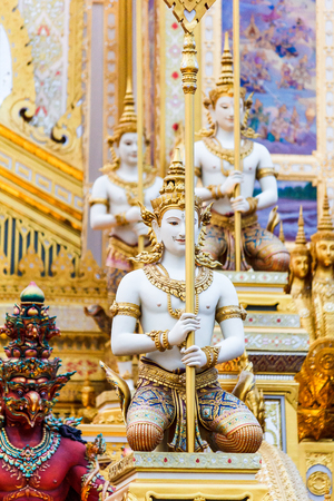 Sculpture at royal crematorium of King Bhumibol Adulyadej at Bangkok.のeditorial素材