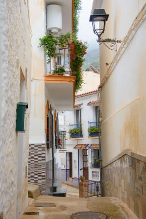 Architecture of the Old Town of Sayalonga in Andalusia, Spainの写真素材