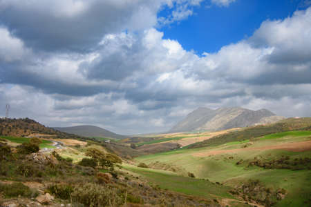 View of a very beautiful valley of Abdalajis, Andalusia, Spain
