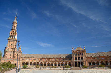 The magnificent Plaza de Espana in the city of Seville in Andalusia