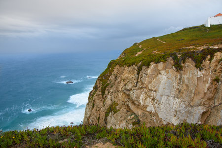 Seen on the site of Boca da Roca in the west of Portugalの写真素材