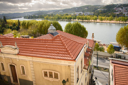 Architecture of the pretty city of Coimbra in the west of Portugalの写真素材