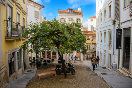 Architecture of the pretty city of Coimbra in the west of Portugalのeditorial素材