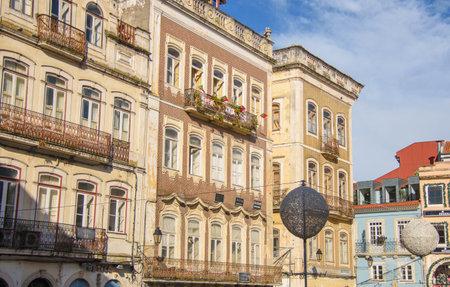 Architecture of the pretty city of Coimbra in the west of Portugalのeditorial素材