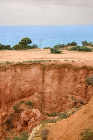 View of the Ponta da Piedade near the city of Lagos in Portugal
