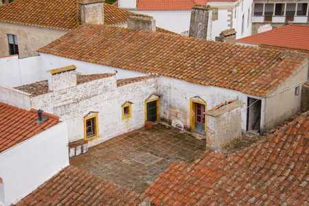 View and architecture of the beautiful town of Evora in Portugal