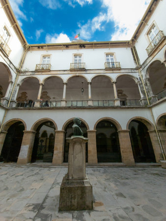 View and architecture of the beautiful town of Evora in Portugalの写真素材