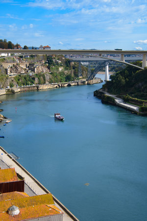 Nice traditional boats on the Douro River between Porto and Villa Nova de Gaia