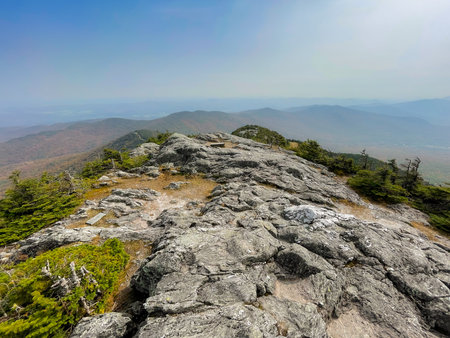 Fall color around Jay Peak tourist site in the United Statesの写真素材