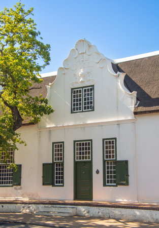 Architecture of the pretty town of Stellenbosch in South Africaの写真素材