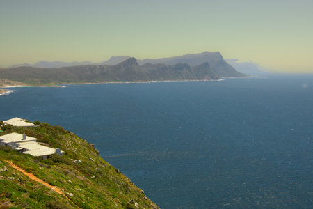 View of the famous Cape of Good Hope in South Africaの写真素材