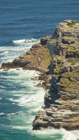 View of the famous Cape of Good Hope in South Africaの写真素材