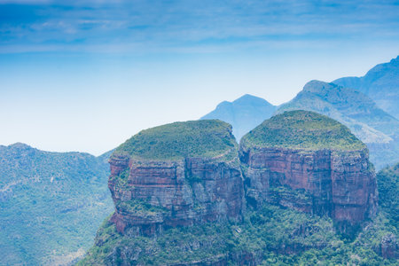 Blyde Canyon South Africa, in the area called the three rondavelsの写真素材