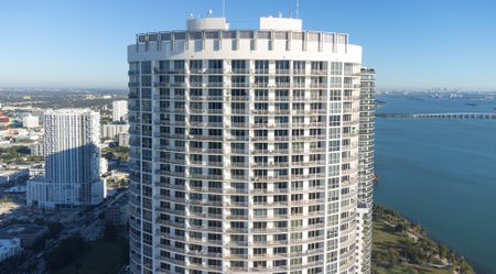 Architecture of the city of Miami view from the south channel