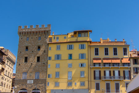 View of the architecture of the beautiful city of Florence in Italyの写真素材