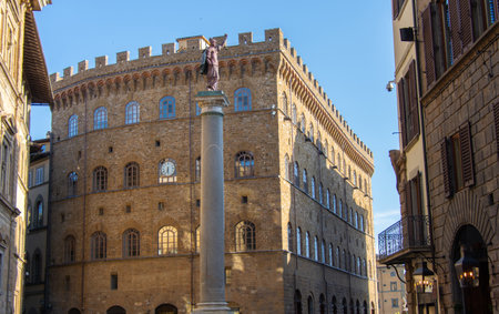 View of the architecture of the beautiful city of Florence in Italyの写真素材