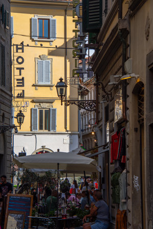 View of the architecture of the beautiful city of Florence in Italyの写真素材