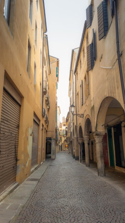 Architectural details of the pretty city of Padua in Italyの写真素材