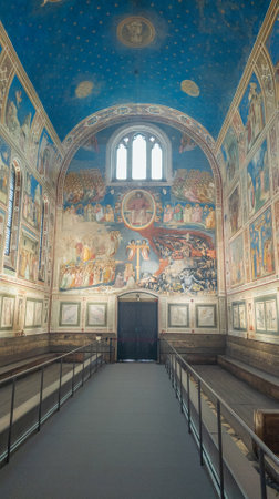 Architectural detail of a church in the city of Padua in Italyの写真素材