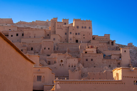 View of the famous fortress of Ait Ben Haddou in Morocco