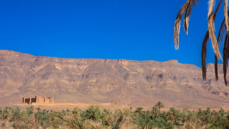 Mountainous scenery of Morocco in the Atlasの写真素材