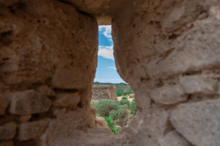 Ruin of the Sultan's palace near the town of Essaouira in Moroccoの写真素材