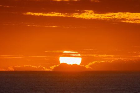 Sunset over the Atlanticの写真素材