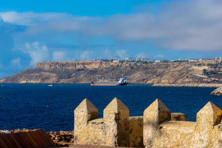 Seaside landscape in Morocco in the region of the town of Safiの写真素材