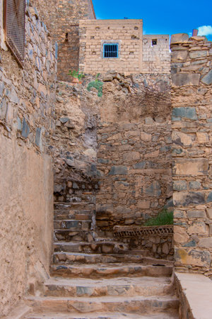 Architectural details of the city of Essaouira in western Moroccoの写真素材