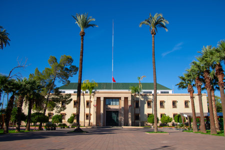 Architecture of the city of Marrakech in Moroccoの写真素材