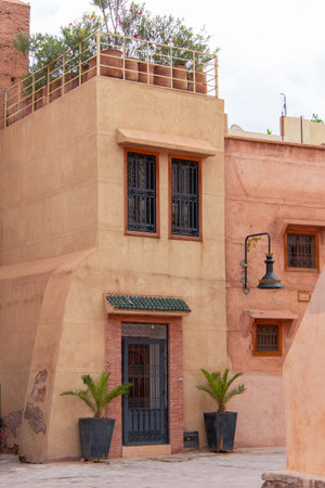 Architecture of the city of Marrakech in Moroccoの写真素材