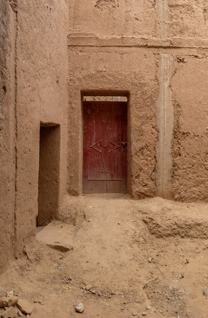 Architecture of the small town of Tamegroute in eastern Moroccoの写真素材