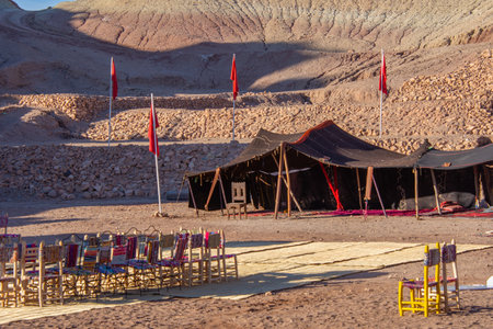 Berber camp near the famous town of Ait Ben Haddou in Morocco