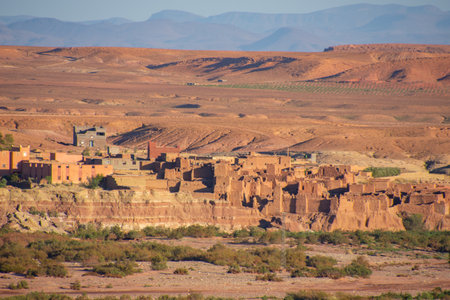 Moroccan landscape in the heart of the desert landscape of Moroccoの写真素材
